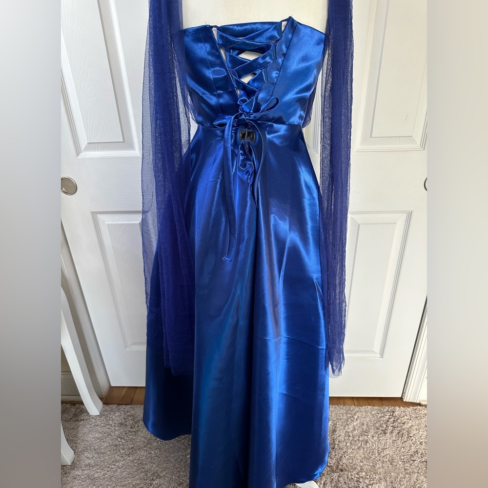 NWOT Royal Blue Gown - Picture 2 of 16